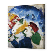 Marc Chagall's 'Peasant Life' painting reproduced as a gallery-wrapped canvas print