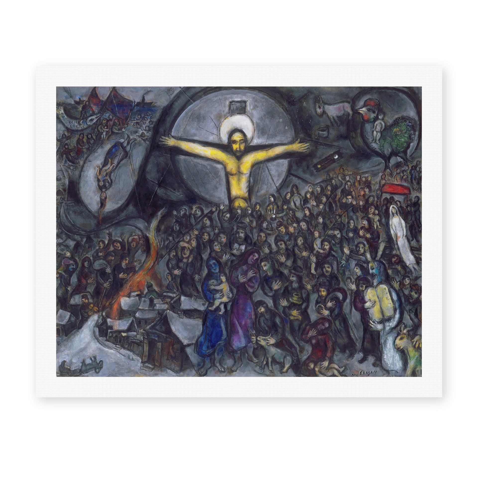 Marc Chagall's 'The Exodus' painting reproduced as a rolled canvas print