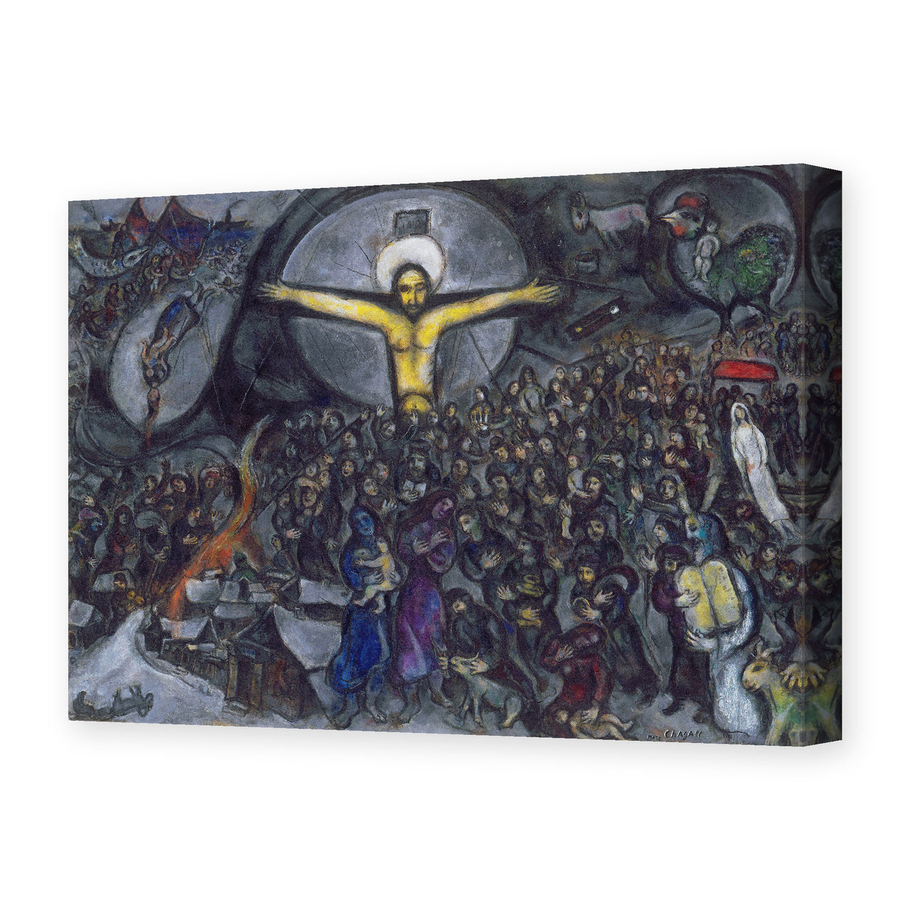 Marc Chagall's 'The Exodus' painting reproduced as a gallery-wrapped canvas print