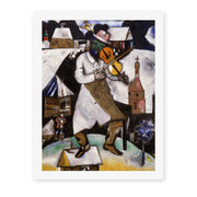 Marc Chagall's 'The Fiddler' painting reproduced as a rolled canvas print