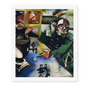 Marc Chagall's 'The Soldier Drinks' painting reproduced as a rolled canvas print