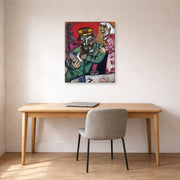 Gallery-wrapped canvas print of Marc Chagall's The Spoonful of Milk displayed on a wall in an office