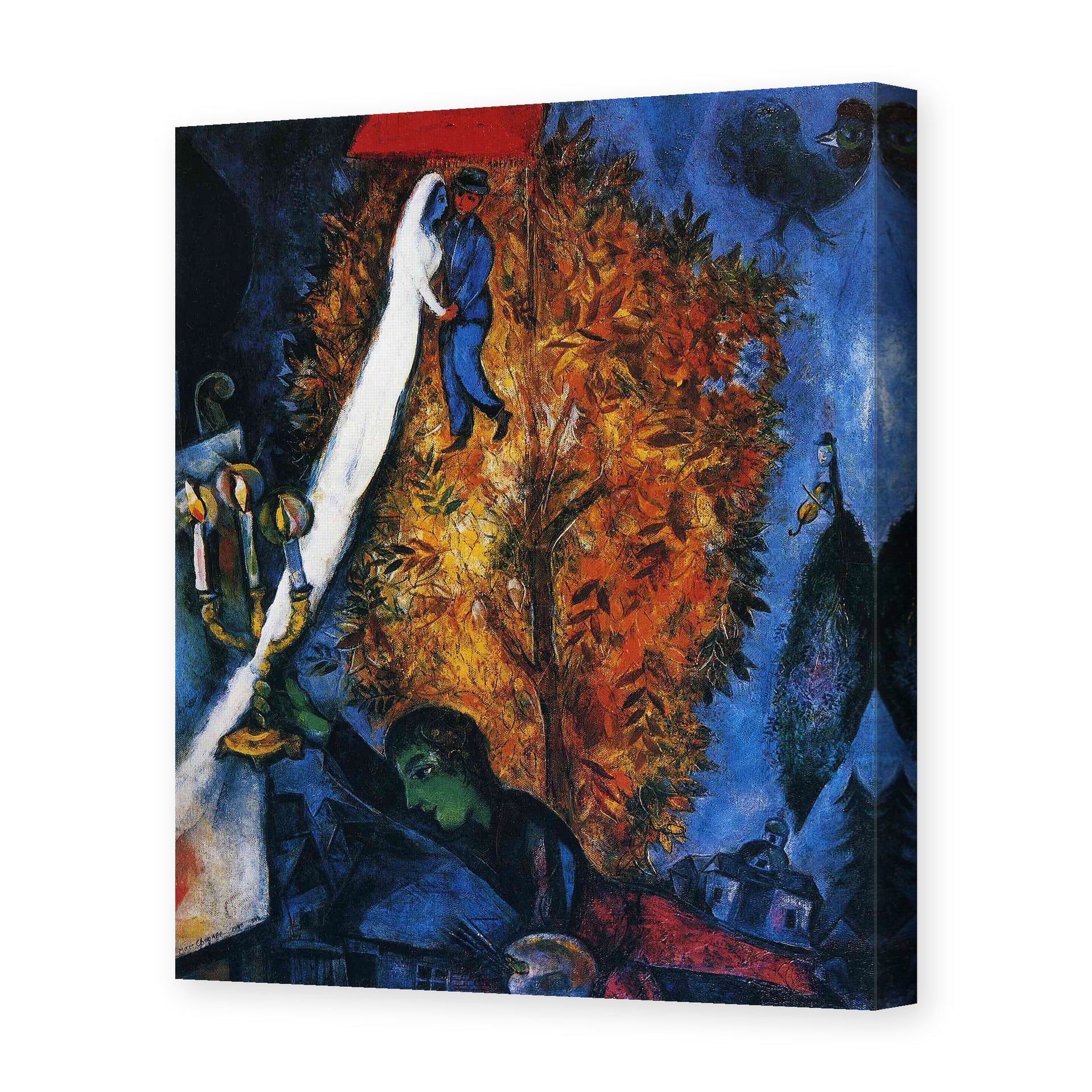Marc Chagall's 'The Tree of Life' painting reproduced as a gallery-wrapped canvas print