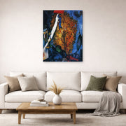 Gallery-wrapped canvas print of Marc Chagall's The Tree of Life displayed on a wall in a living room