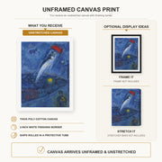 Marc Chagall - Vision Des Mariés canvas print size comparison and framing display infographic