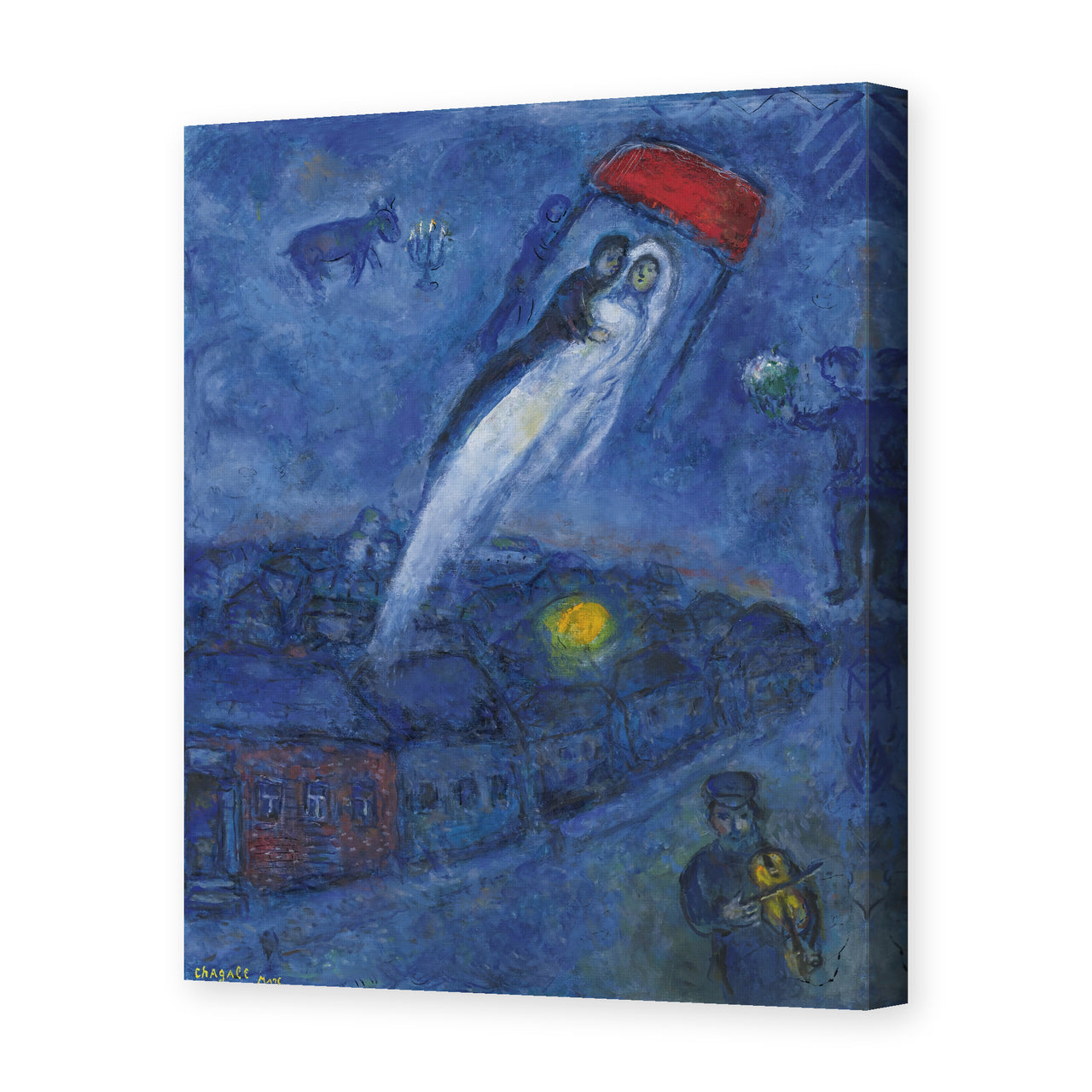 Marc Chagall's 'Vision Des Mariés' painting reproduced as a gallery-wrapped canvas print
