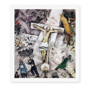 Marc Chagall's 'White Crucifixion' painting reproduced as a rolled canvas print