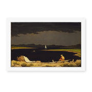 Martin Johnson Heade's 'Approaching Thunder Storm' painting reproduced as a rolled canvas print