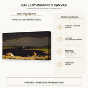 Martin Johnson Heade - Approaching Thunder Storm gallery wrap canvas construction and hanging details infographic
