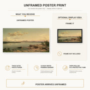 Martin Johnson Heade - Lake George poster print size comparison and framing display infographic