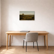 Gallery-wrapped canvas print of Martin Johnson Heade's 'Rocks in New England' displayed on a wall in a office