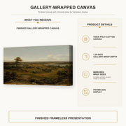 Martin Johnson Heade - Rocks in New England gallery wrap canvas construction and hanging details infographic