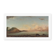 Martin Johnson Heade's 'Singing Beach, Manchester, Massachusetts' painting reproduced as a rolled canvas print