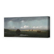 Martin Johnson Heade's 'Sudden Shower Newbury Marshes' painting reproduced as a gallery-wrapped canvas print