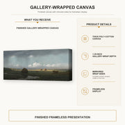 Martin Johnson Heade - Sudden Shower Newbury Marshes gallery wrap canvas construction and hanging details infographic