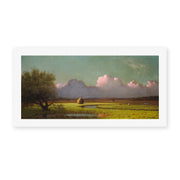 Martin Johnson Heade's 'Sunlight and Shadow The Newbury Marshes' painting reproduced as a rolled canvas print