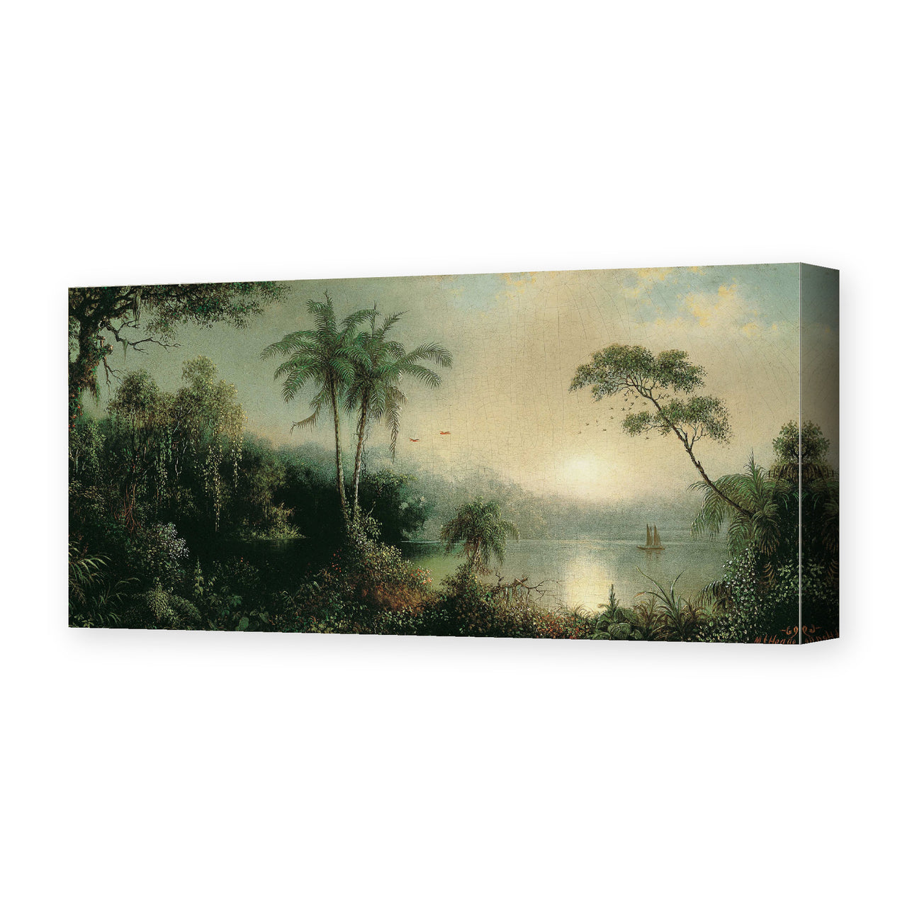 Martin Johnson Heade's 'Sunrise in Nicaragua' painting reproduced as a gallery-wrapped canvas print