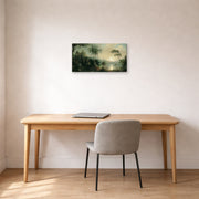 Gallery-wrapped canvas print of Martin Johnson Heade's 'Sunrise in Nicaragua' displayed on a wall in a office