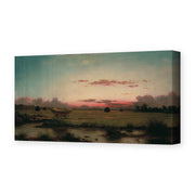 Martin Johnson Heade's 'The Marshes at Rhode Island' painting reproduced as a gallery-wrapped canvas print