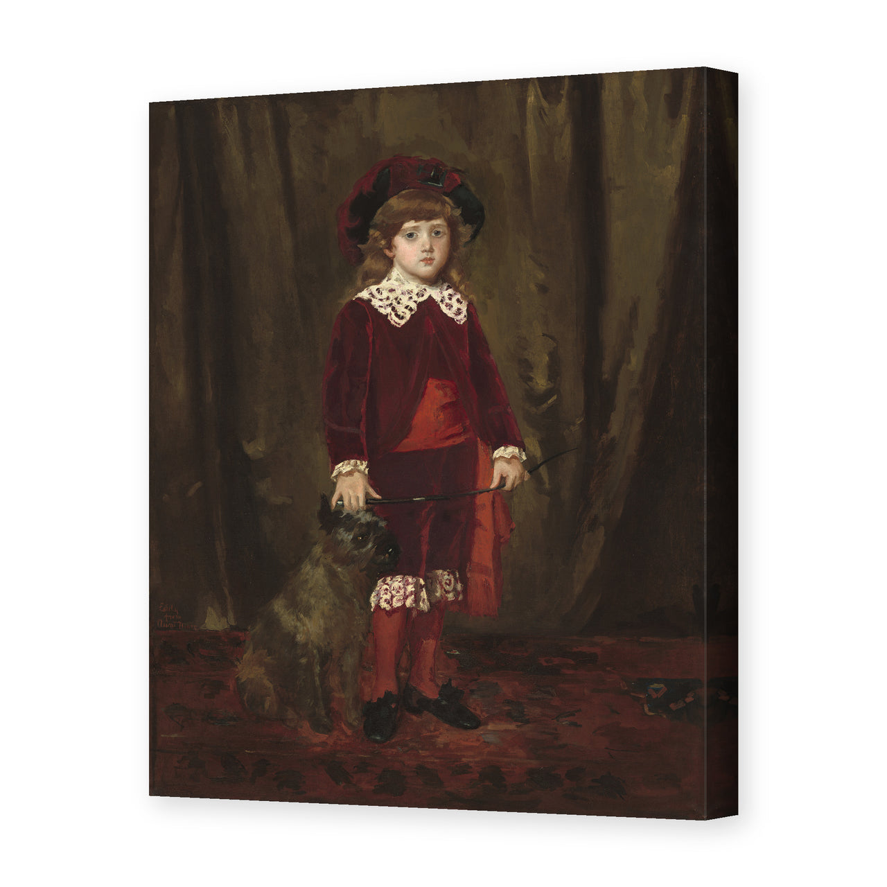 Mary Cassatt's 'Eddy Cassatt' painting reproduced as a gallery-wrapped canvas print
