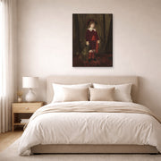 Gallery-wrapped canvas print of Mary Cassatt's Eddy Cassatt displayed on a wall in a bedroom