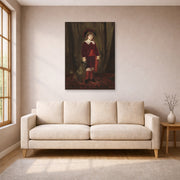 Unframed poster print of Mary Cassatt's Eddy Cassatt displayed on a wall in a living room