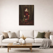Unframed poster print of Mary Cassatt's Eddy Cassatt displayed on a wall in a living room