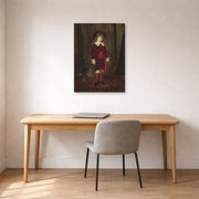 Unframed poster print of Mary Cassatt's Eddy Cassatt displayed on a wall in a office