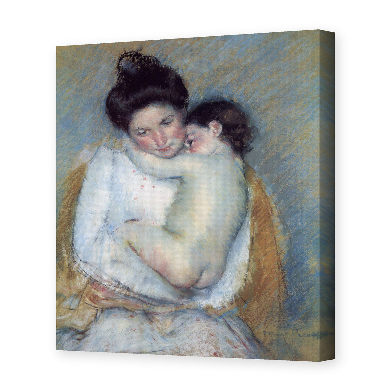 Mary Cassatt's 'Mother and Child' painting reproduced as a gallery-wrapped canvas print