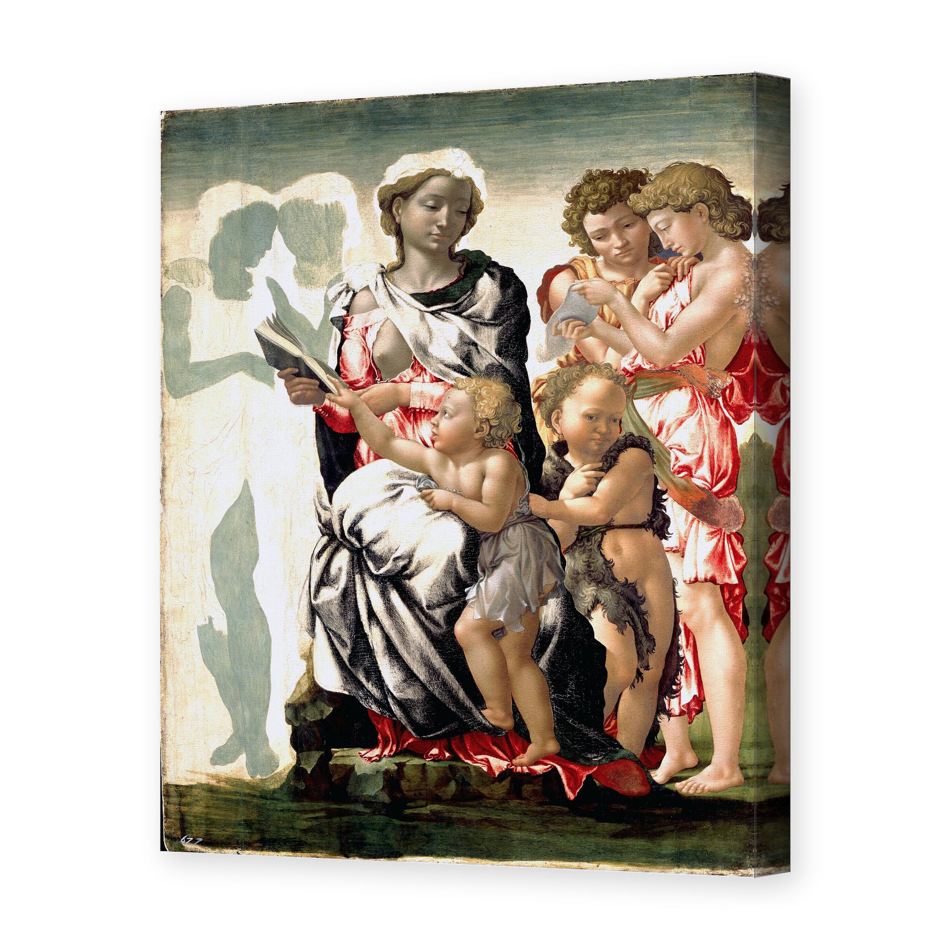 Michelangelo's 'Manchester Madonna' painting reproduced as a gallery-wrapped canvas print