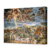 Michelangelo's 'The Conversion of Saul' painting reproduced as a gallery-wrapped canvas print, a fresco in the Vatican's Pauline Chapel, painted in Michelangelo's later years