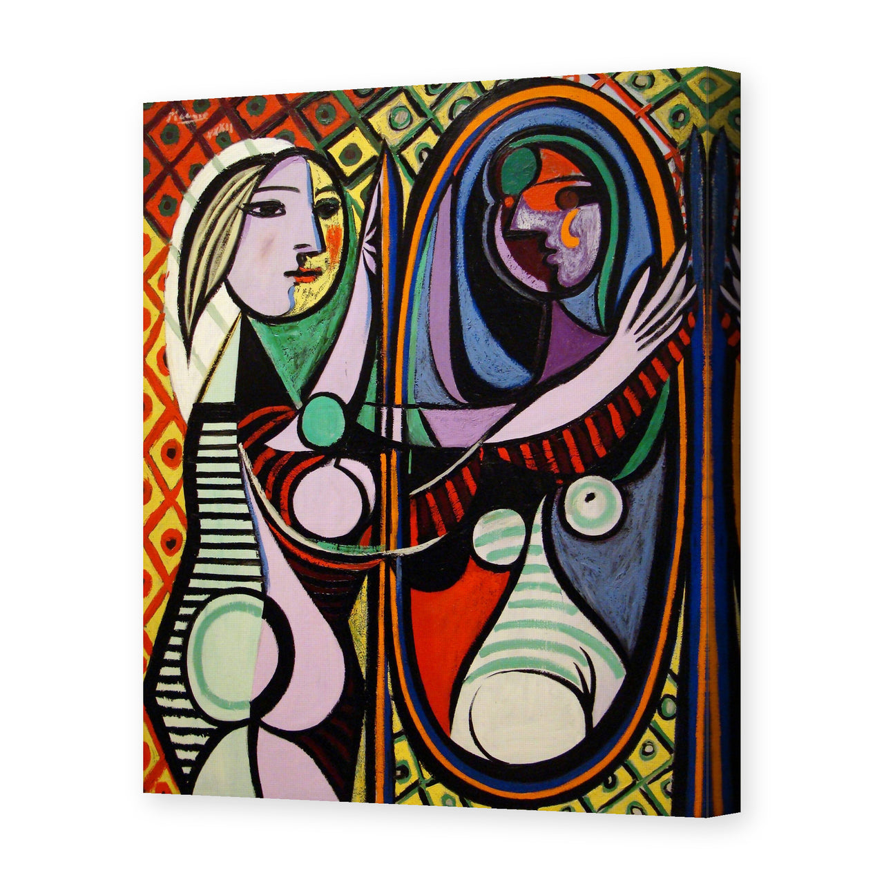 Pablo Picasso's 'Girl Before a Mirror' painting reproduced as a gallery-wrapped canvas print