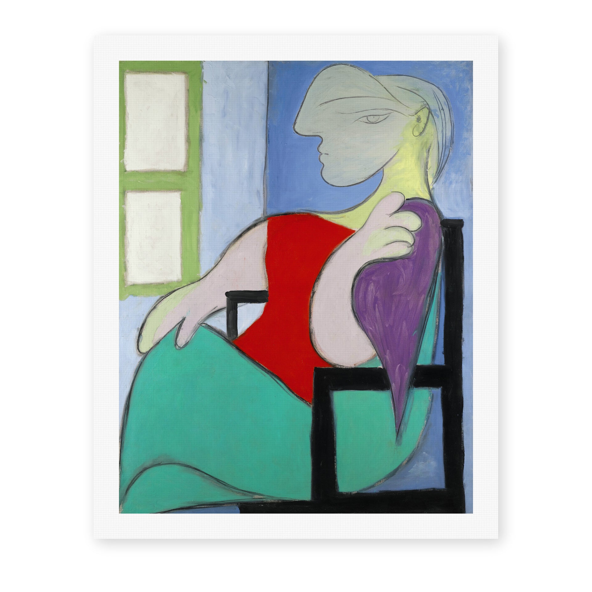 Pablo Picasso's '"Golden Muse" Marie Therese Walter' painting reproduced as a rolled canvas print