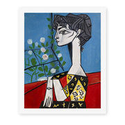 Pablo Picasso's 'Jacqueline with Flowers' painting reproduced as a rolled canvas print