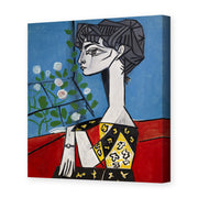 Pablo Picasso's 'Jacqueline with Flowers' painting reproduced as a gallery-wrapped canvas print
