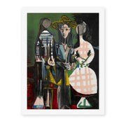 Pablo Picasso's 'Jacqueline with Paloma and Catherine' painting reproduced as a rolled canvas print