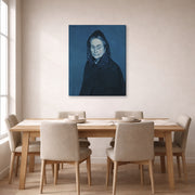 Gallery-wrapped canvas print of Pablo Picasso's 'La Celestine' displayed on a wall in a dining room