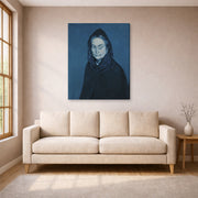 Gallery-wrapped canvas print of Pablo Picasso's 'La Celestine' displayed on a wall in a living room