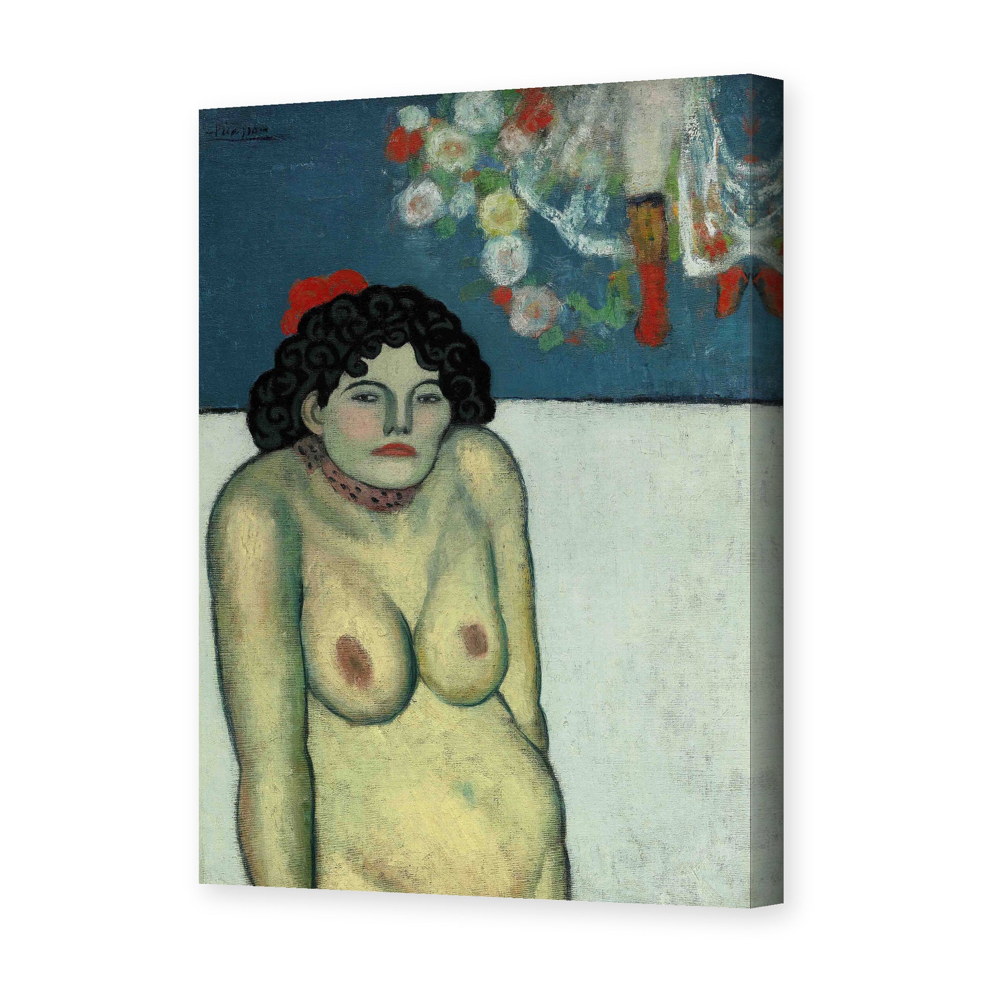 Pablo Picasso's 'La Gommeuse' painting reproduced as a gallery-wrapped canvas print