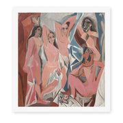 Pablo Picasso's 'Les Demoiselles d'Avignon' painting reproduced as a rolled canvas print