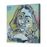 Pablo Picasso's 'Man Smoking a Pipe' painting reproduced as a gallery-wrapped canvas print