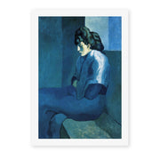 Pablo Picasso's 'Melancholy Woman' painting reproduced as a rolled canvas print