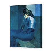 Pablo Picasso's 'Melancholy Woman' painting reproduced as a gallery-wrapped canvas print