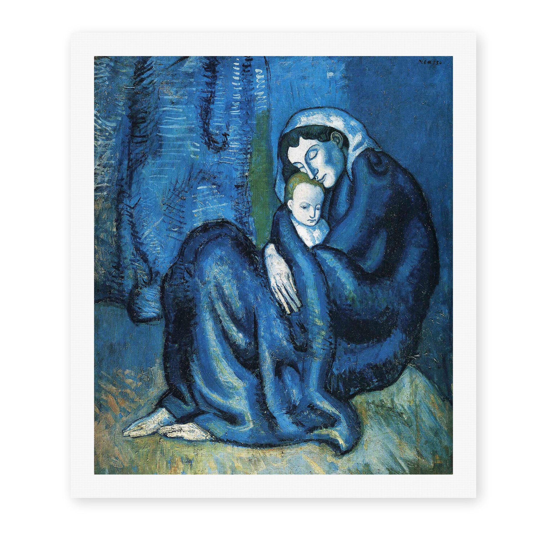 Pablo Picasso's 'Mother and Child' painting reproduced as a rolled canvas print