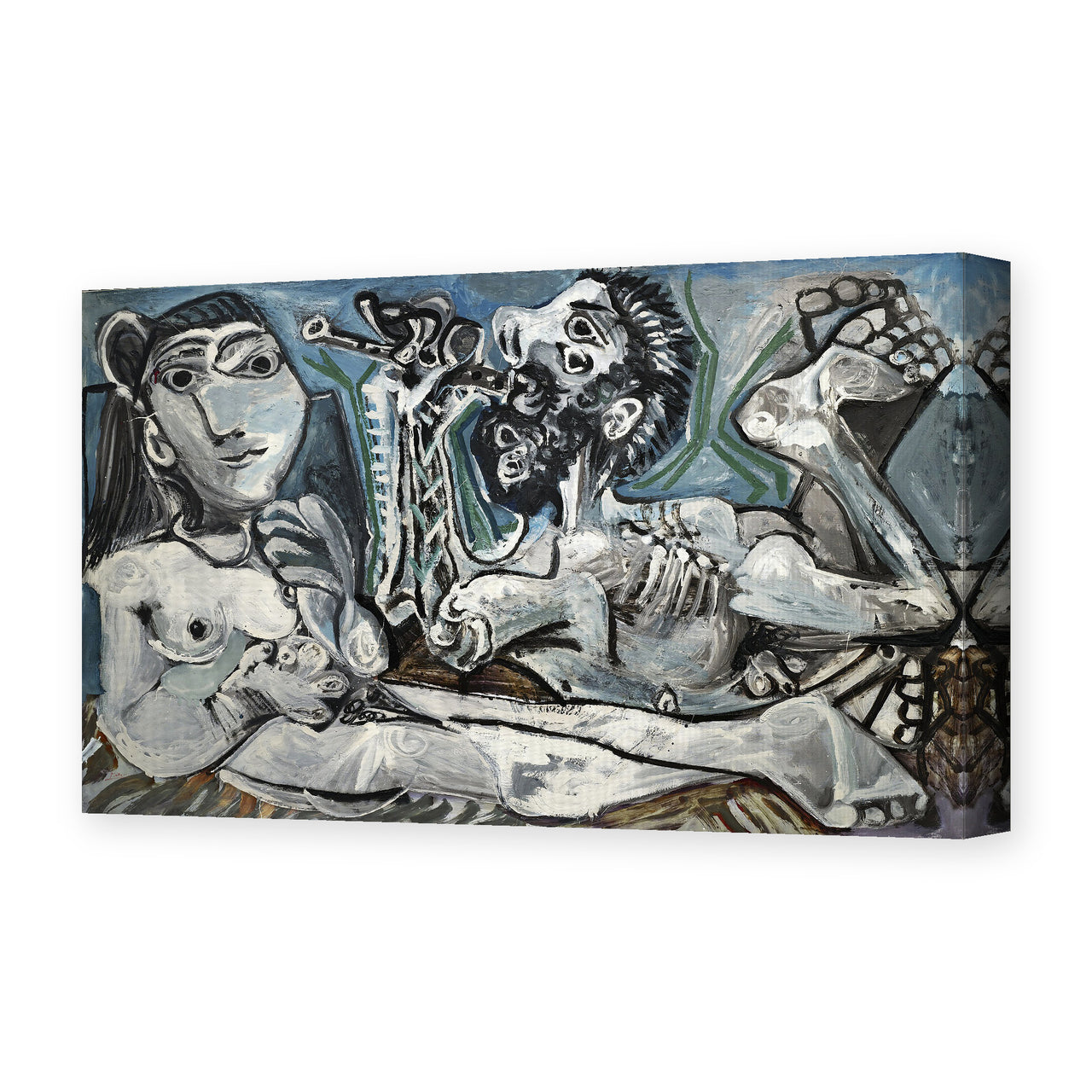 Pablo Picasso's 'Nude Lovers' painting reproduced as a gallery-wrapped canvas print