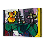 Pablo Picasso's 'Pitcher and a Bowl of Fruit' painting reproduced as a gallery-wrapped canvas print