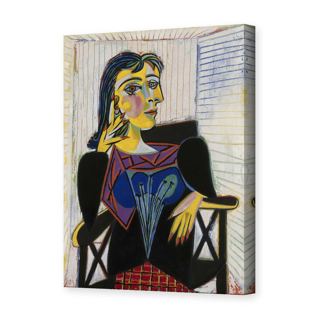 Pablo Picasso's 'Portrait of Dora Maar' painting reproduced as a gallery-wrapped canvas print