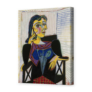 Pablo Picasso's 'Portrait of Dora Maar' painting reproduced as a gallery-wrapped canvas print