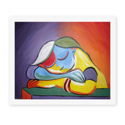 Pablo Picasso's 'Sleeping Girl' painting reproduced as a rolled canvas print