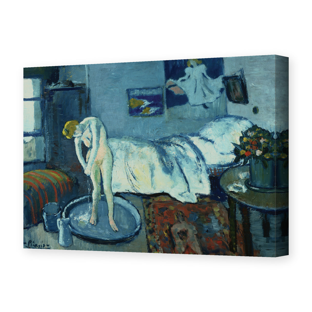 Pablo Picasso's 'The Bath Tab' painting reproduced as a gallery-wrapped canvas print